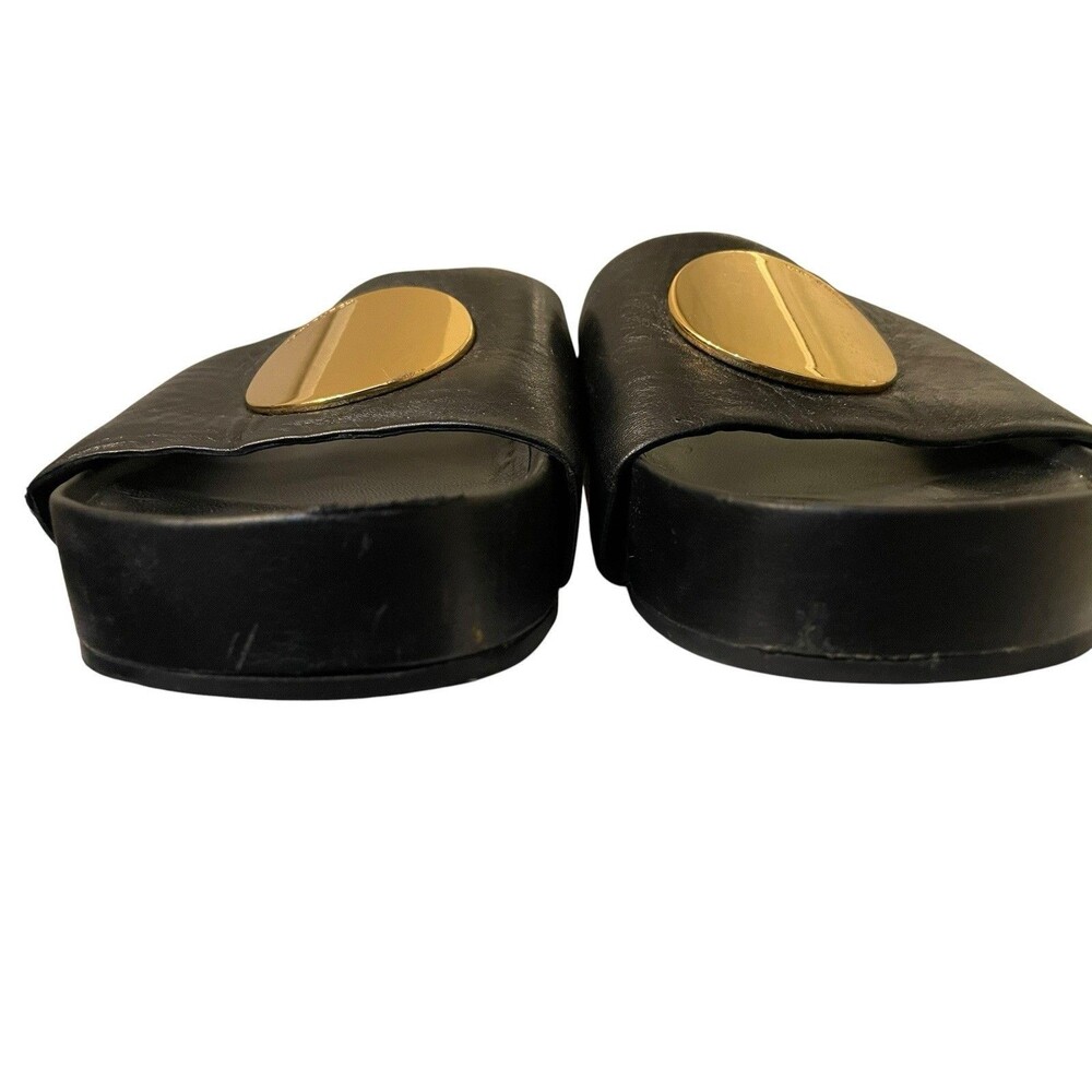 Tory Burch Patos Platform Black Slide Sandals Women’s Size 10.5 Luxury Designer - Picture 6 of 12
